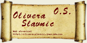 Olivera Slavnić vizit kartica